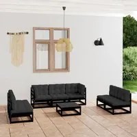 Set Divani da Giardino 8 pz con Cuscini Legno Massello di Pino 3076478