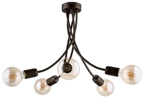 Jupiter 1638 - Lampadario a sospensione LUCE 5xE27/60W/230V titanio