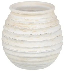 Vaso Crema Ceramica Rotondo 32 x 32 x 35 cm
