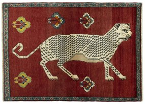 Gabbeh Tappeto persiano 140 x 190 Rosso (Iran) Annodato A Mano