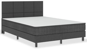 Letto a Molle Grigio Scuro in Tessuto 160x200 cm