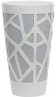 Vaso per Piante Orchidee Alto Grande Auto Irrigazione Mosaic Curve High 55 Idel Colore: Bianco/Ash Sky Blu