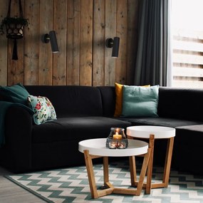 Lampada da parete nera, altezza 17 cm Milan - SULION