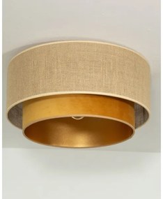 Plafoniera SARTA 1xE27/60W/230V Ø 45 cm rame/iuta