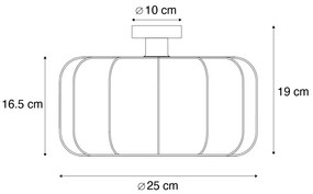 Plafoniera Japandi bianca 25cm - Madleine