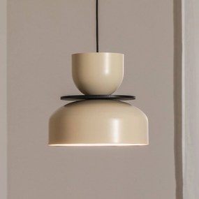 ALDEX Lampada a sospensione Uto, crema, sospensione nera