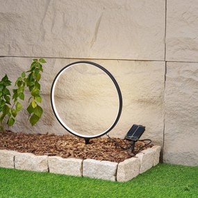 Lindby Lampada con picchetto a terra a energia solare Syrene, 45 cm, nero,