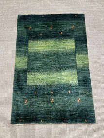 Loribaft Tappeto persiano 90 x 60 Verde (Iran) Annodato A Mano