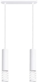 Sollux SL.1687 - Lampadario a sospensione con filo LAMI 2xGU10/10W/230V bianco