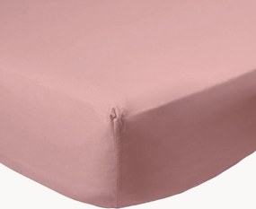 Lenzuolo con angoli boxspring in percalle di cotone Mauve