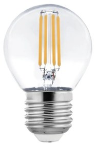 Lampada LED E27 6W a Filamento 140 lm/W, Dimmerabile - G45 Colore  Bianco Caldo 2.700K