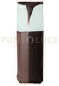Ges2010- paletto h.30cm 1 luce attacco e27 ip44 in alluminio marrone
