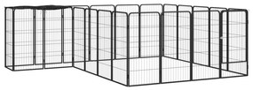Box Cani 22 Pannelli Nero 50x100 Cm Acciaio Verniciato Polvere /