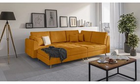 Poggiapiedi in colore senape Ariella - Ropez