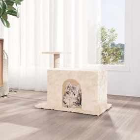 Albero per gatti con tiragraffi in sisal crema 51 cm
