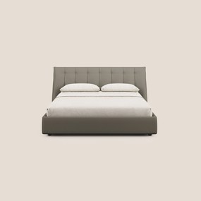 Clizia letto imbottito di design con vano contenitore in ecopelle impermeabile T04