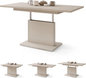 ASTON MINI Beige (Champagne) - MODERNO TAVOLINO DA SALOTTO TRASFORMABILE ALLUNGABILE SOLLEVABILE