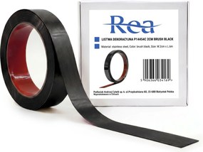 Listello decorativo autoadesivo Rea P14454C 2cm Brush Black