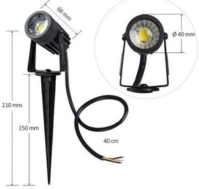 Lampada LED da esterno LED/3W/230V 2800K IP67 nero