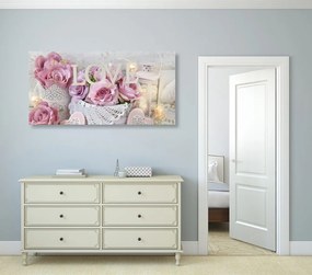 Stampa su tela – Decorazione vintage con scritta Love