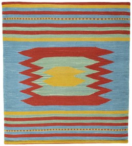 Kilim Tappeto 100 x 90 (Iran) Tessuto A Mano