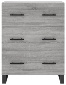 Credenza grigio sonoma 69,5x34x90 cm in legno multistrato