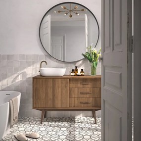 Mobile da bagno sotto lavabo MADERO Velvet trebino laminato satinato L 120 x H 53 x P 45 cm 3 cassetti 1 anta, lavabo non incluso