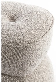 Sgabello in tessuto bouclé beige Leyla - Light &amp; Living