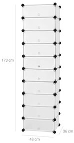 Scaffale modulare con cassetti BOXIFY, bianco