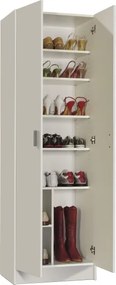 Armadio Multiuso In Kit 60 Cm 2 Ante E 5 Ripiani Bianco