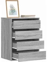 Cassettiera Angolare Grigio Sonoma 60x41x76cm Legno Multistrato 852875