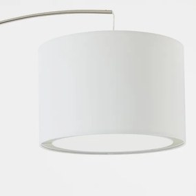 Brilliant - Lampada da terra CLARIE 1xE27/60W/230V cromo opaco/bianco