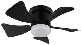 ZEVENTI - Ventilatore da soffitto dimmerabile MUNDAKA LED/10W/230V nero + DO