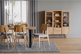 Vetrina in legno di quercia di colore naturale 130x150 cm Brooklyn - Rowico