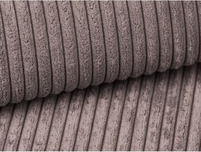 Divano rosa polveroso allungabile con rivestimento in velluto a coste 195 cm Nona – Makamii