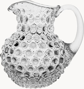 Brocca latte in vetro soffiato Opaline Paris Hobnail, 500 ml