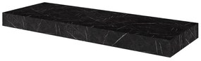 Top per lavabo Neo SENSEA L 136 x H 10 x P 48.5 cm nero stratificato, effetto pietra naturale