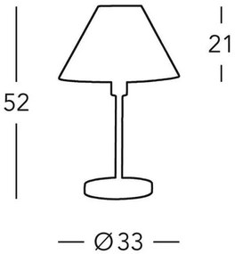 Kolarz 264.70.4 - Lampada da tavolo HILTON 1x E27/60W/230V