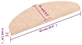 Tappetini Autoadesivi per Scale 15 pz 65x21x4 cm Marrone