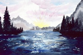 Carta da parati – Terra disegnata