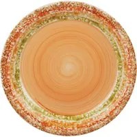 Piatto frutta ceramica 19 cm arancione e verde Mirage