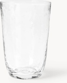 Bicchieri acqua in vetro soffiato irregolare Hammered 4 pz