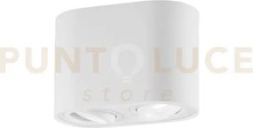 Plafoniera town bianca tonda 2 luci attacco gu10 17,8x9,6x12,5cm