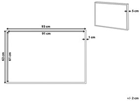 Quadro su tela con cornice blu 63 x 93 cm GRIZZANA Beliani
