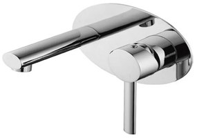 Kamalu - Miscelatore lavabo da incasso in ottone finitura cromata | Orian-IL