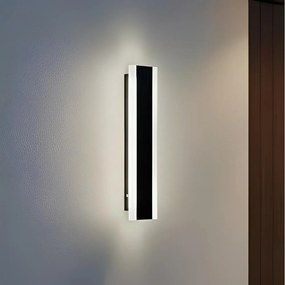 Lampada da parete esterna a LED MIRANA S, 8 W, 230 V, 4000 K, IP44, 30 cm, nera