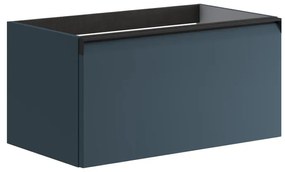 Mobile da bagno sotto lavabo Fusion blu opaco L 79.5 x H 40 x P 45.5 cm 1 cassetto, lavabo non incluso