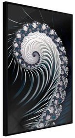 Poster  Fractal Spiral (Negative)  Cornice Quadri Cornice nera, Larghezza x Altezza Home decor 20x30