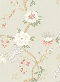 Cole & Son Carta da parati Camellia - Coral/ Duck Egg