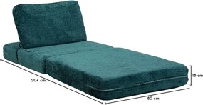 Poltrona color foglia di tè allungabile con rivestimento in bouclé Faster – Mauro Ferretti